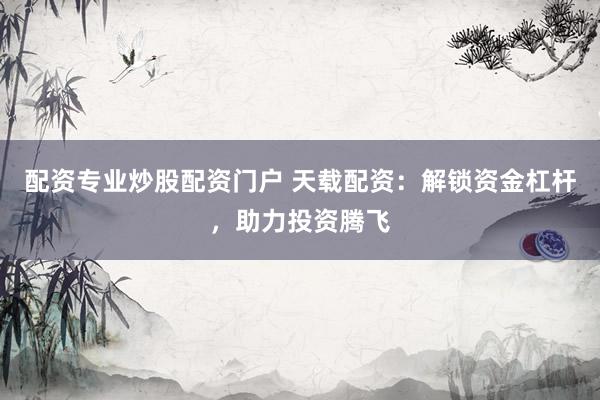 配资专业炒股配资门户 天载配资：解锁资金杠杆，助力投资腾飞