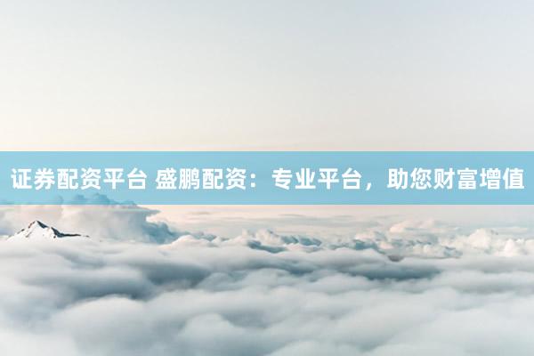 证券配资平台 盛鹏配资：专业平台，助您财富增值