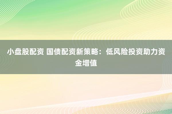 小盘股配资 国债配资新策略：低风险投资助力资金增值