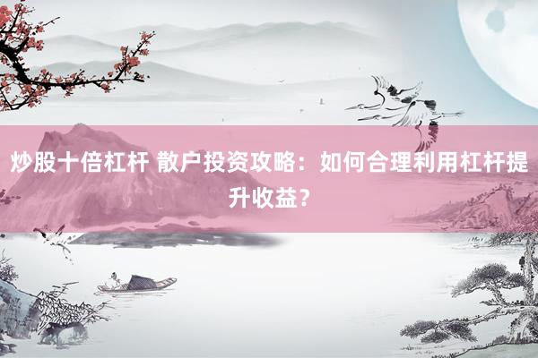 炒股十倍杠杆 散户投资攻略：如何合理利用杠杆提升收益？