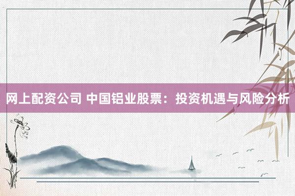 网上配资公司 中国铝业股票：投资机遇与风险分析