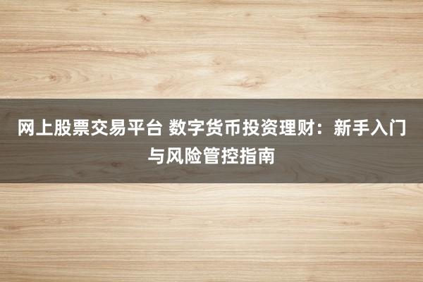 网上股票交易平台 数字货币投资理财:新手入门与风险管控指南