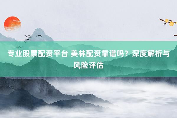 专业股票配资平台 美林配资靠谱吗？深度解析与风险评估