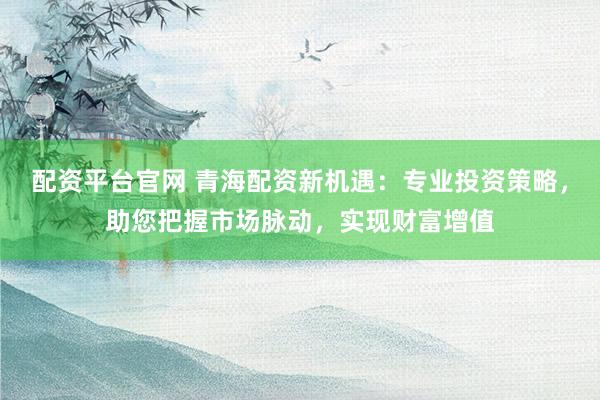 配资平台官网 青海配资新机遇：专业投资策略，助您把握市场脉动，实现财富增值