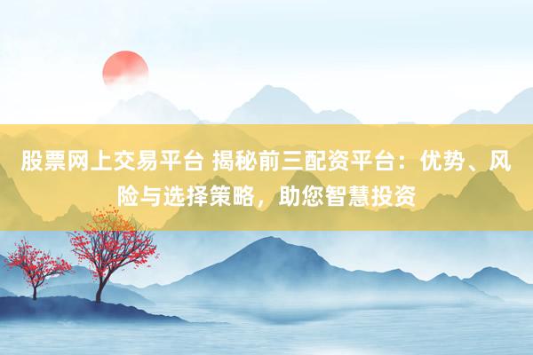 股票网上交易平台 揭秘前三配资平台：优势、风险与选择策略，助您智慧投资