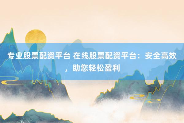 专业股票配资平台 在线股票配资平台：安全高效，助您轻松盈利